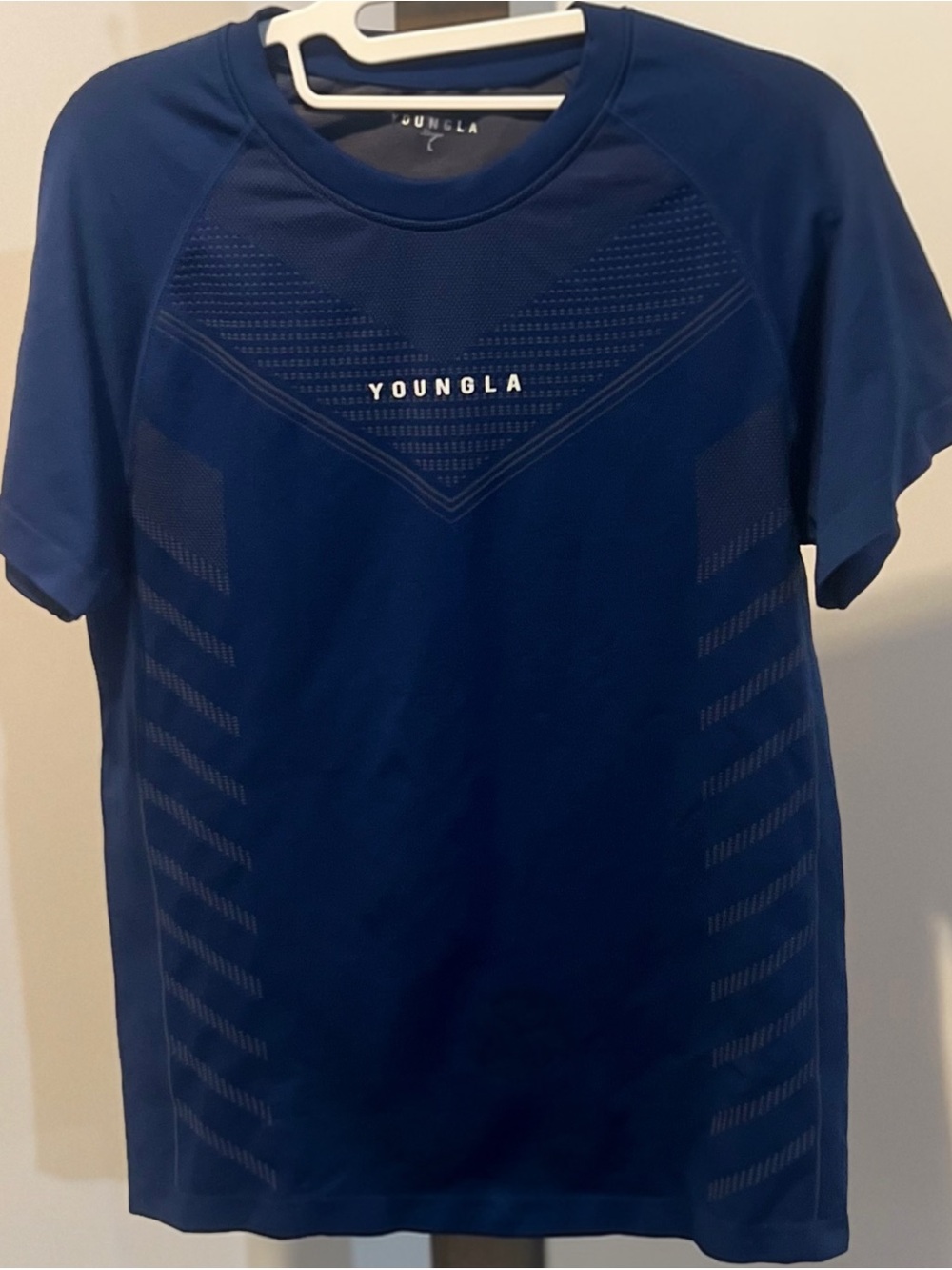 YoungLA Men's Short Sleeve Performance Tee - Navy Blue